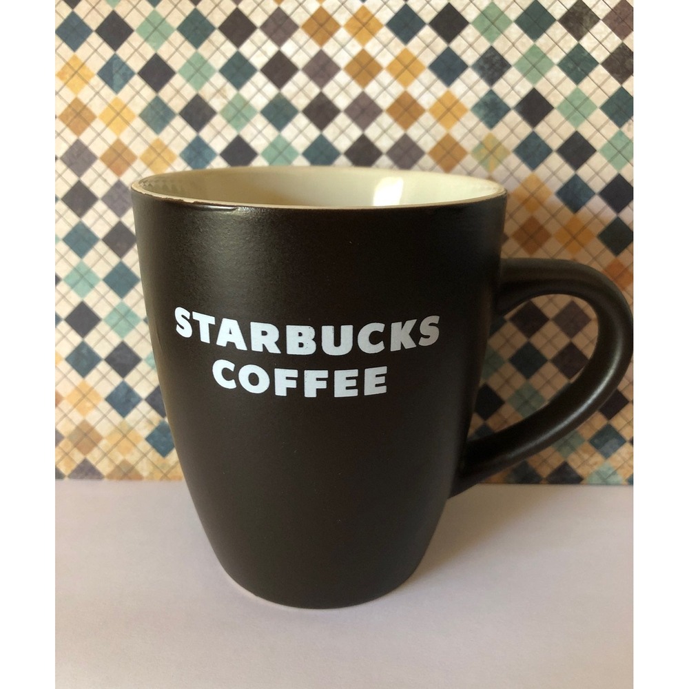 Starbucks Coffee Double‎ Sided Logo Mug Chocolate Brown 2010 Retired Design